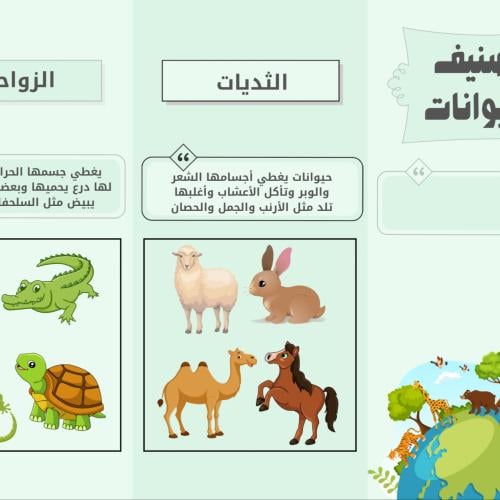 مطوية تصنيف الحيوانات