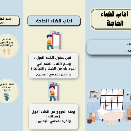 مطوية اداب قضاء الحاجة