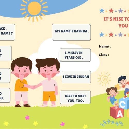مطوية it’s nise to meet you