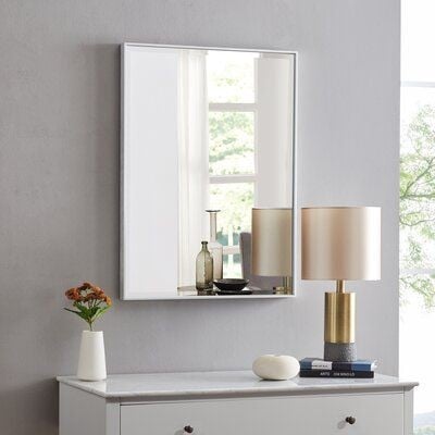 مراية حائط ذات اطار ابيض120*60
