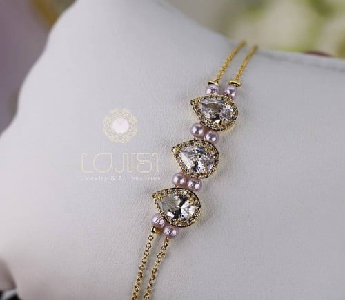 اسوارة ناعمة زركون ( ذهبية )