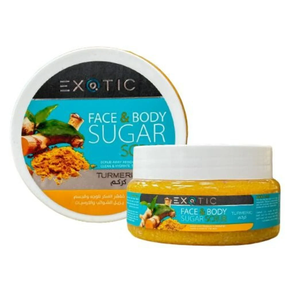 ايكزوتيك مقشر السكر الوجه والجسم كركم 300مل