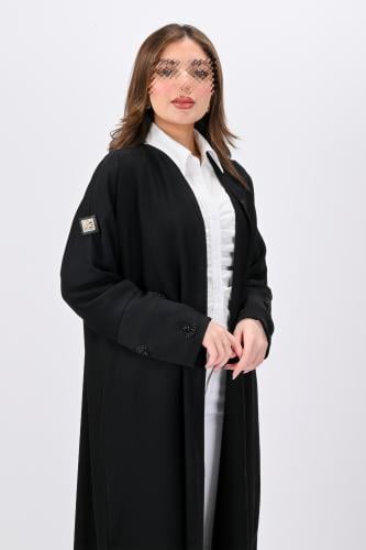 عباية انترنت مع تطريز يدوي اسود