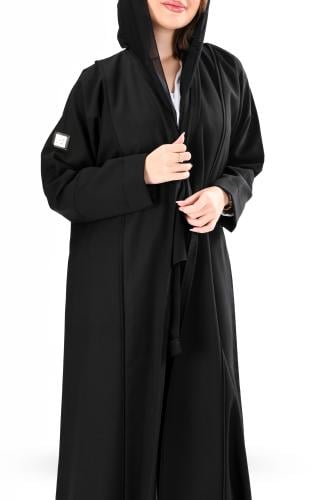 عباية كريب تحديد اسود
