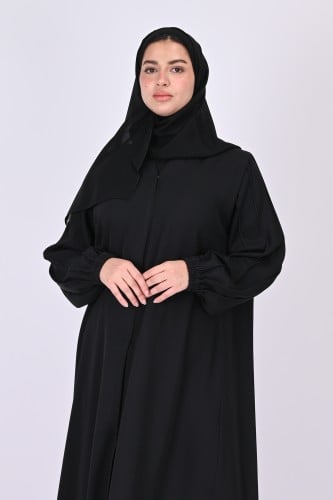 عباية انترنت بتطريز اسود