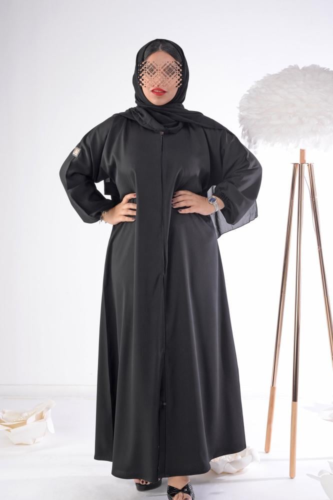 عباية صالونا سادة كم مطاط