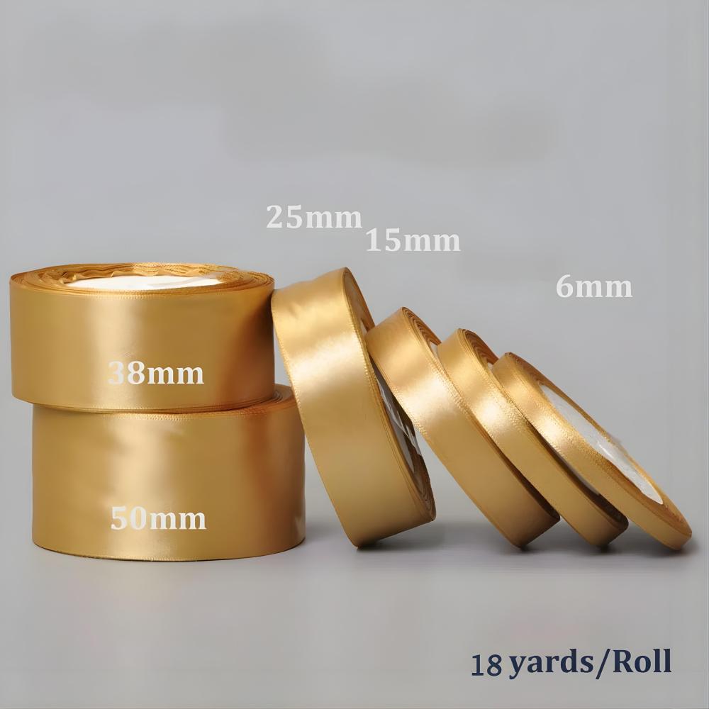 شرايط ساتان للهدايا والتغليف مقاس 2 انش (50mm) جميع الالوان اللفه 18 يارده