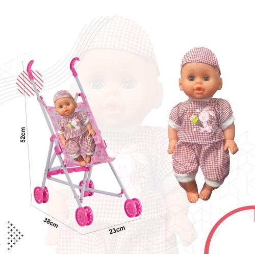 عروسة وعربة اطفال