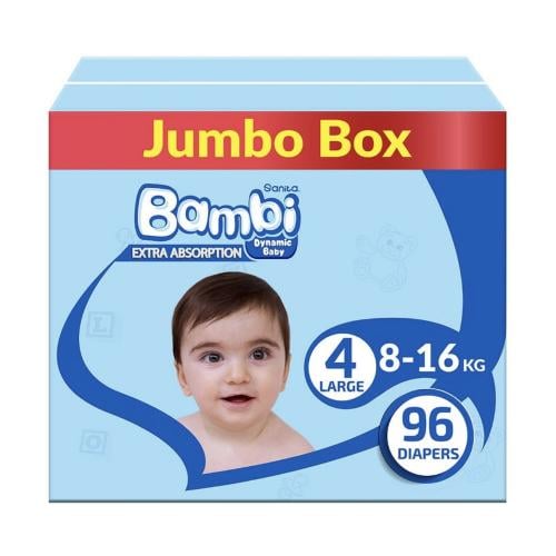 بامبي مقاس ( 4 ) صندوق جامبو العدد 96
