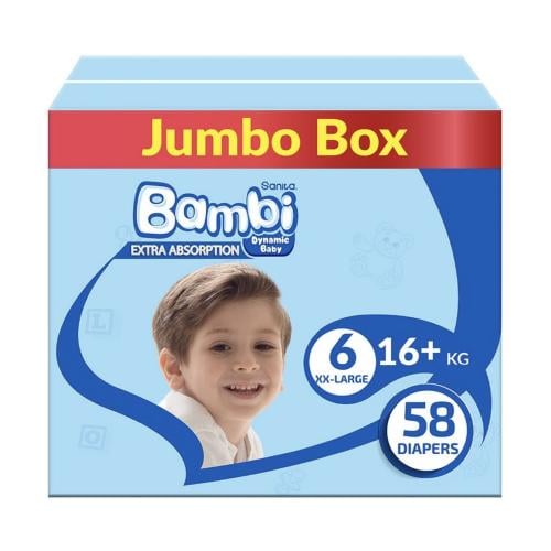 بامبي مقاس ( 6 ) صندوق جامبو العدد 58