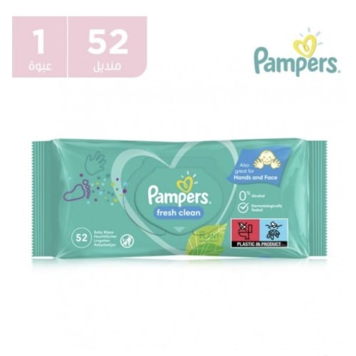 مناديل بامبرز مبلله فريش كلين 52