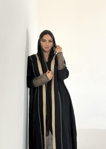 Gold hints abaya