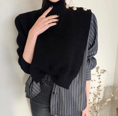Two in One Sweater - Black
