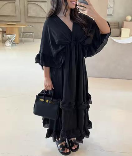 Elegant black flowy dress