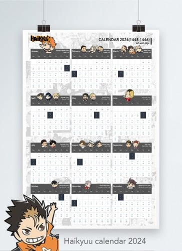 Haikyuu calendar 2024