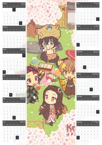 Demon Slayer Calendar 2025 - 1