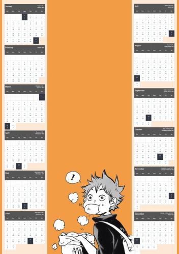 Haikyuu!! Calendar 2025 - 1