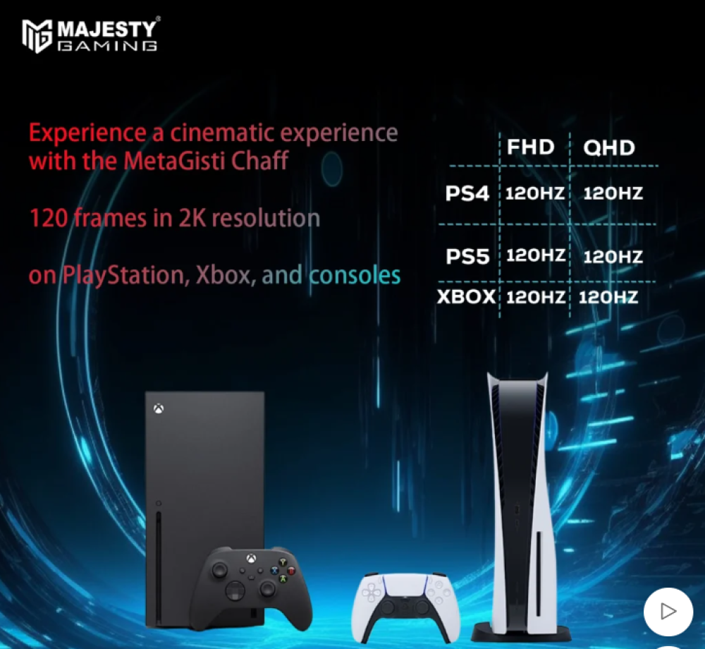 شاشة ألعاب ماجيستي 27 بوصة – QHD 2K، 320Hz، 0.5ms