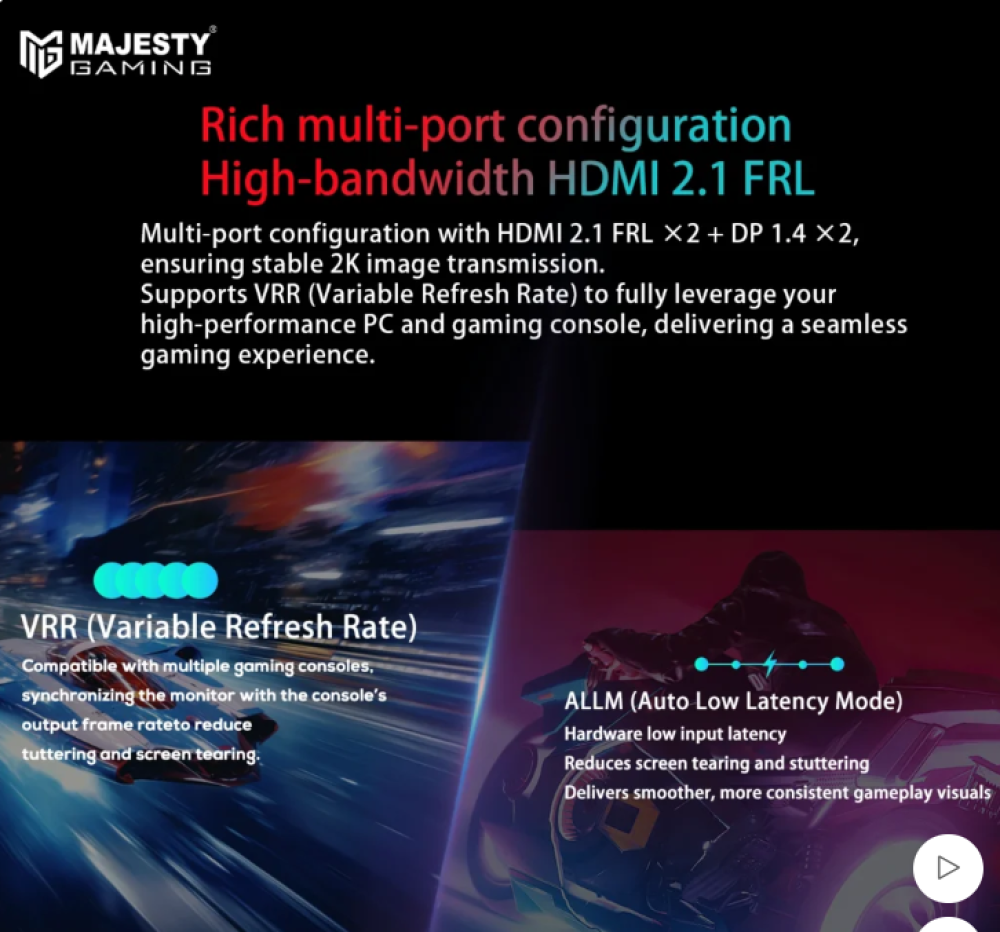 شاشة ألعاب ماجيستي 27 بوصة – QHD 2K، 320Hz، 0.5ms