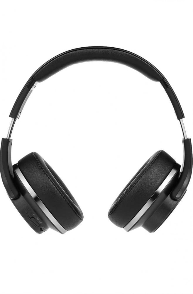 MH5 سماعات بلوتوث 2 في 1 مكبر صوت ملتوي بلوتوث فوق الأذن NFC FM راديو TF قراءة 3.5 ملم السلكية سماعة AUX في مع ميكروفون أسود - - STICKER