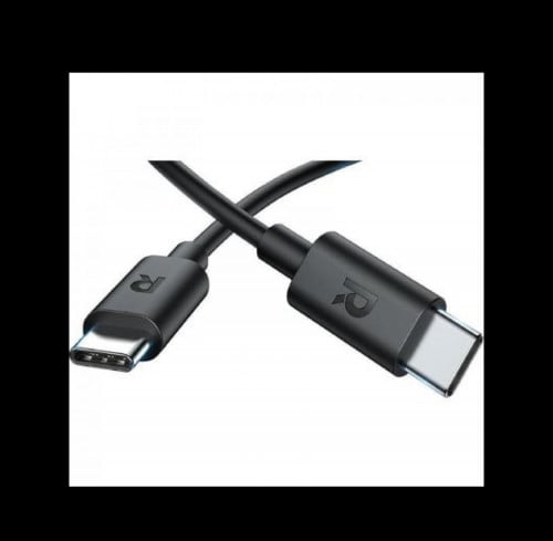كيبل من راف باور TYPE-C TO TYPE-C بطول 1 متر+حبه ي...