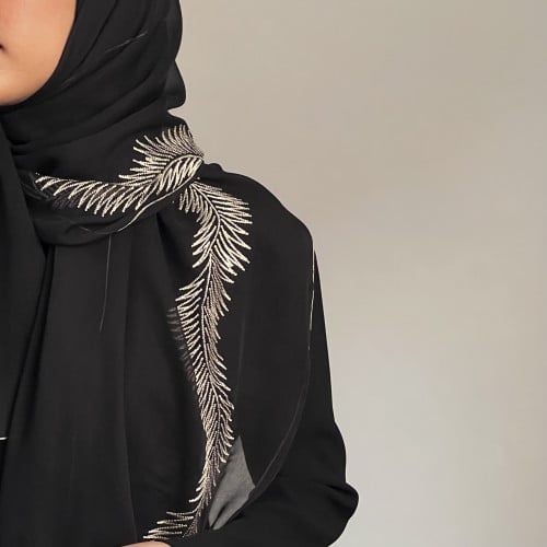 hijabs set - pink&black