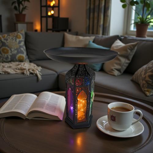 صحن معدن باستاند فانوس رمضان