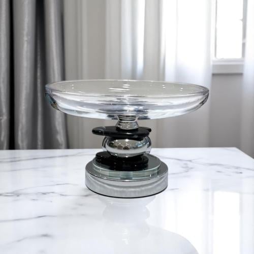 صحن زجاج بقاعدة