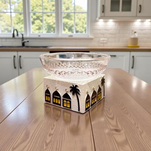 ًصحن زجاج بقاعدة رمضان