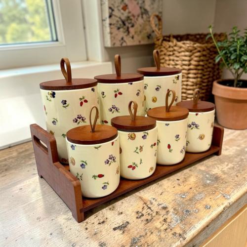 طقم بهارات سيراميك 7 قطعة