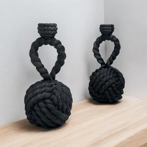 شمعدان بولي بالحبة مقاس 17 سم