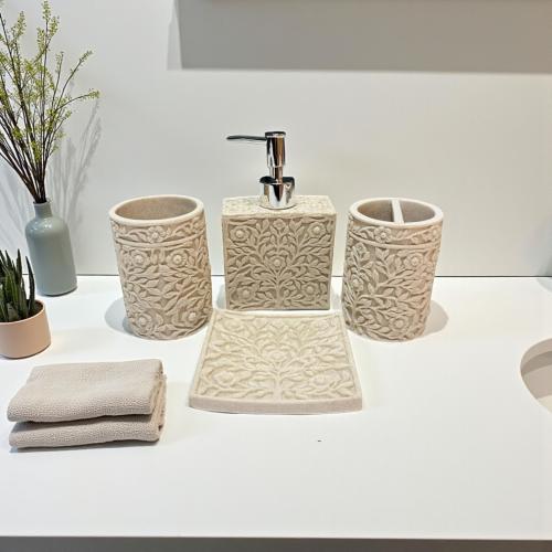 طقم علبة صابون سيراميك 4 حبه