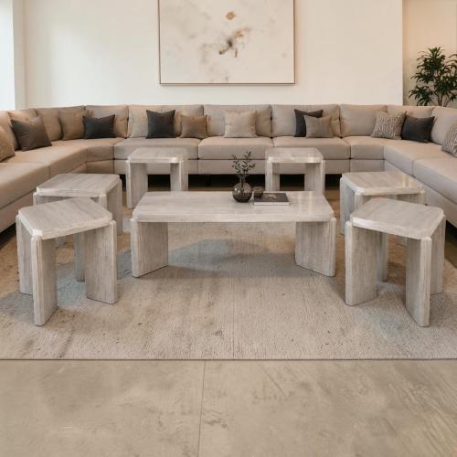 طقم طاولات مستطيل 6 + 1
