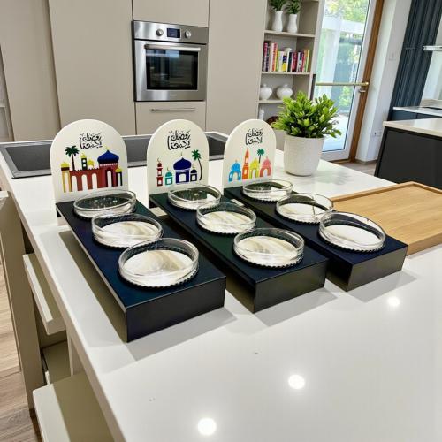 زبدية زجاج باستاند 3 حبه رمضان