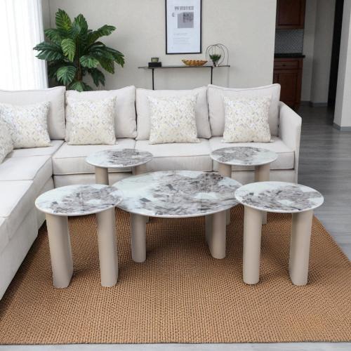 طقم طاولات شاي 5 قطع