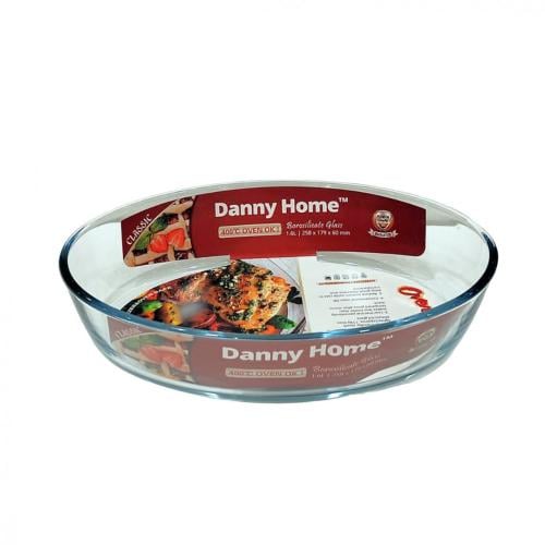 صحن زجاج بيضاوي سعة 6.1 لتر