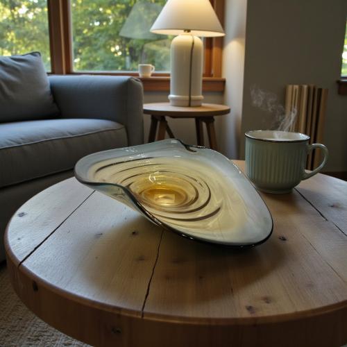 صحن زجاج ملون