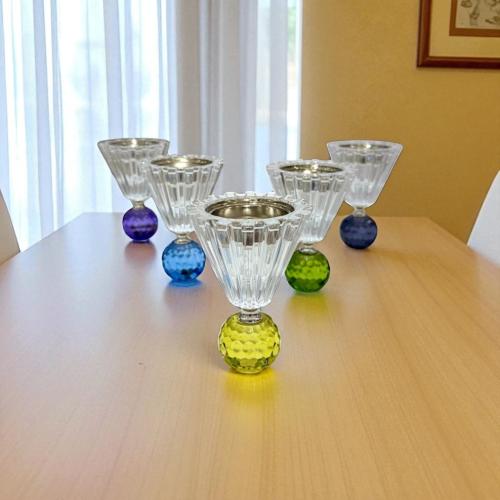 مبخرة زجاج بألوان مختلفة - بالحبة