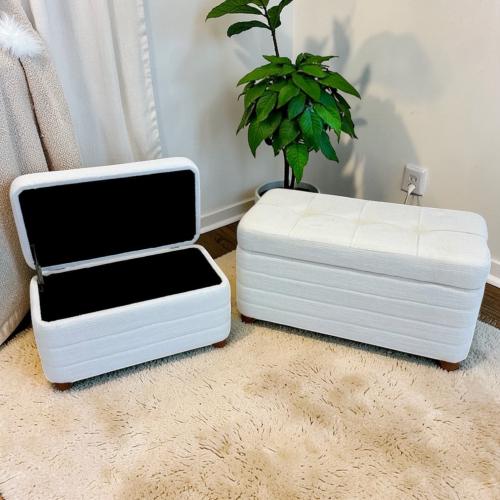 صندوق خشب قماش ابيض مقاسين