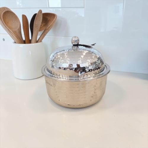 سخان استيل فضي بغطاء