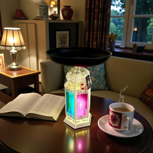 صحن معدن باستاند فانوس رمضان