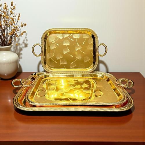 طقم تبسي استيل 3ح ذهبي