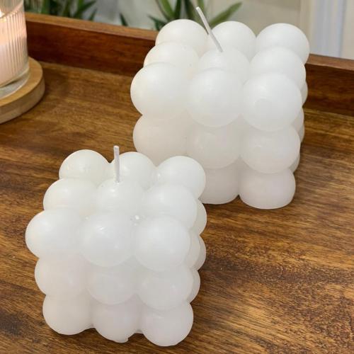 شمع أبيض ديكور مقاس 7 * 7 سم