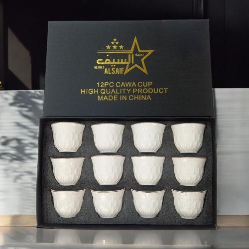 طقم فنجان قهوة 12 قطعة