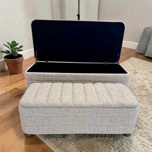 صندوق خشب قماش ابيض مقاسين