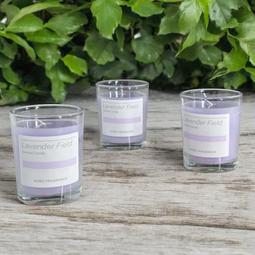 شمع كاسة بنفسجي بالحبة