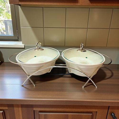 قدر شوربة باستاند فضي 2 قطعة