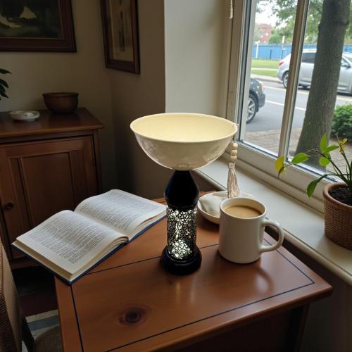 صحن معدن باستاند فانوس رمضان