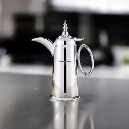 دلة ضيافة استيل فضي 0.6 لتر