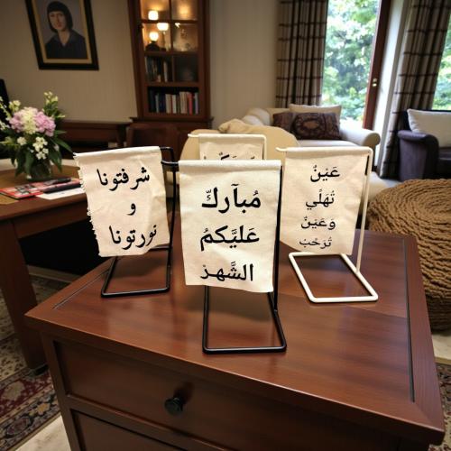 استاند حديد بقماش شرفتونا مقاس 14 * 20 سم